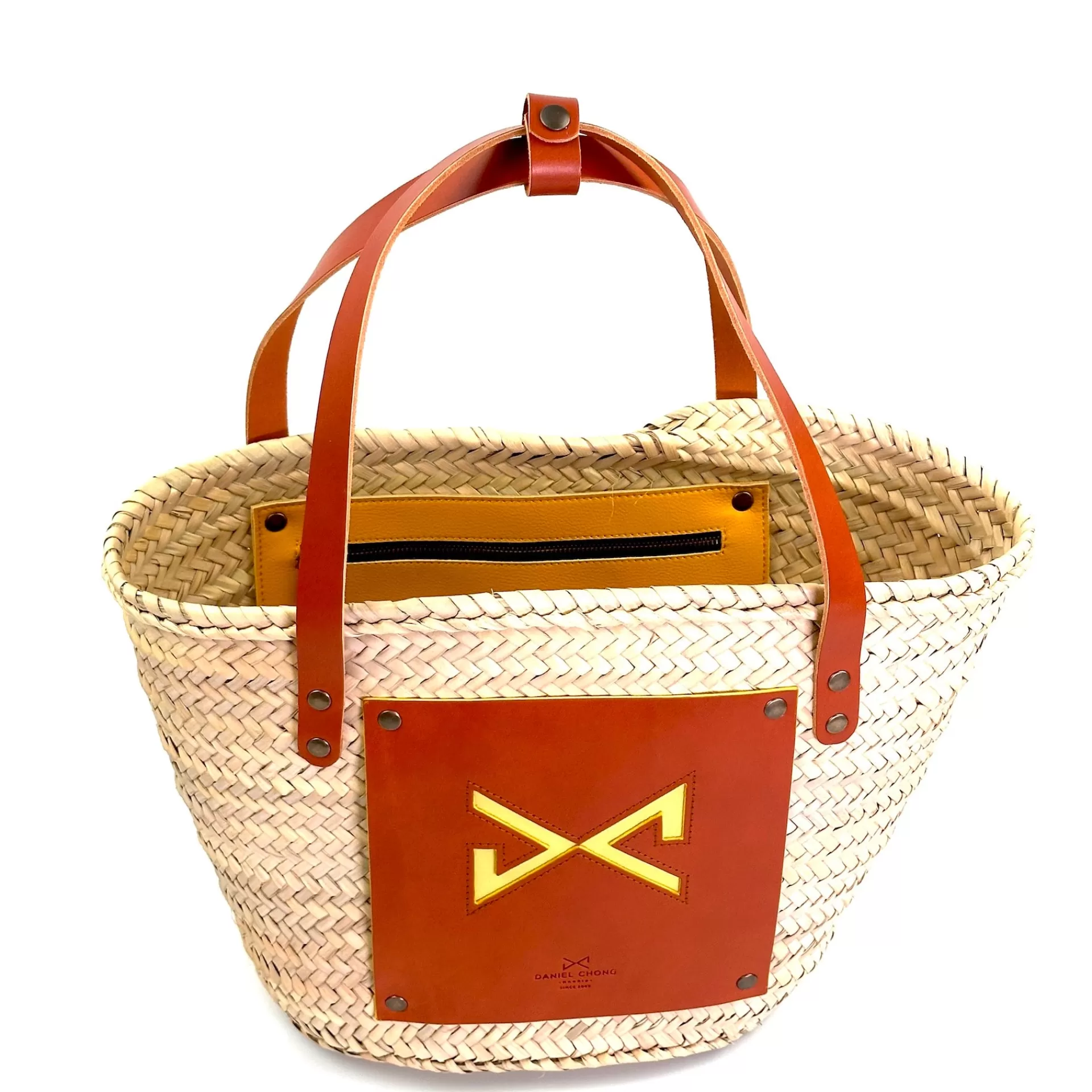 Daniel Chong Capazo mimbre, apliques y asas en piel de curtición vegetal*Mujer Mujer | Bolsos De Viaje